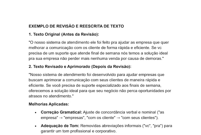 revisar, corrigir e reescrever seu documento